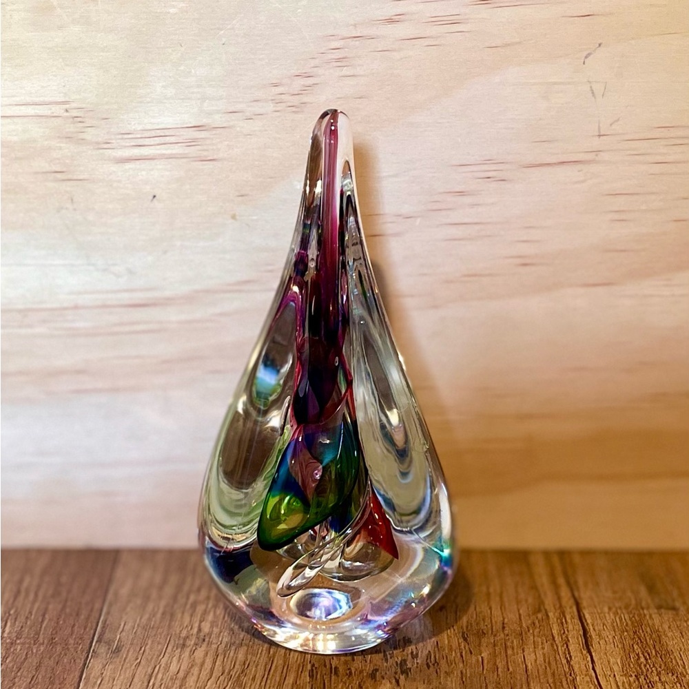 vtg Jablonski Crystal Paperweight